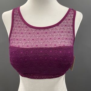 NWT Lace Bra Bralette Plum SO Small C2